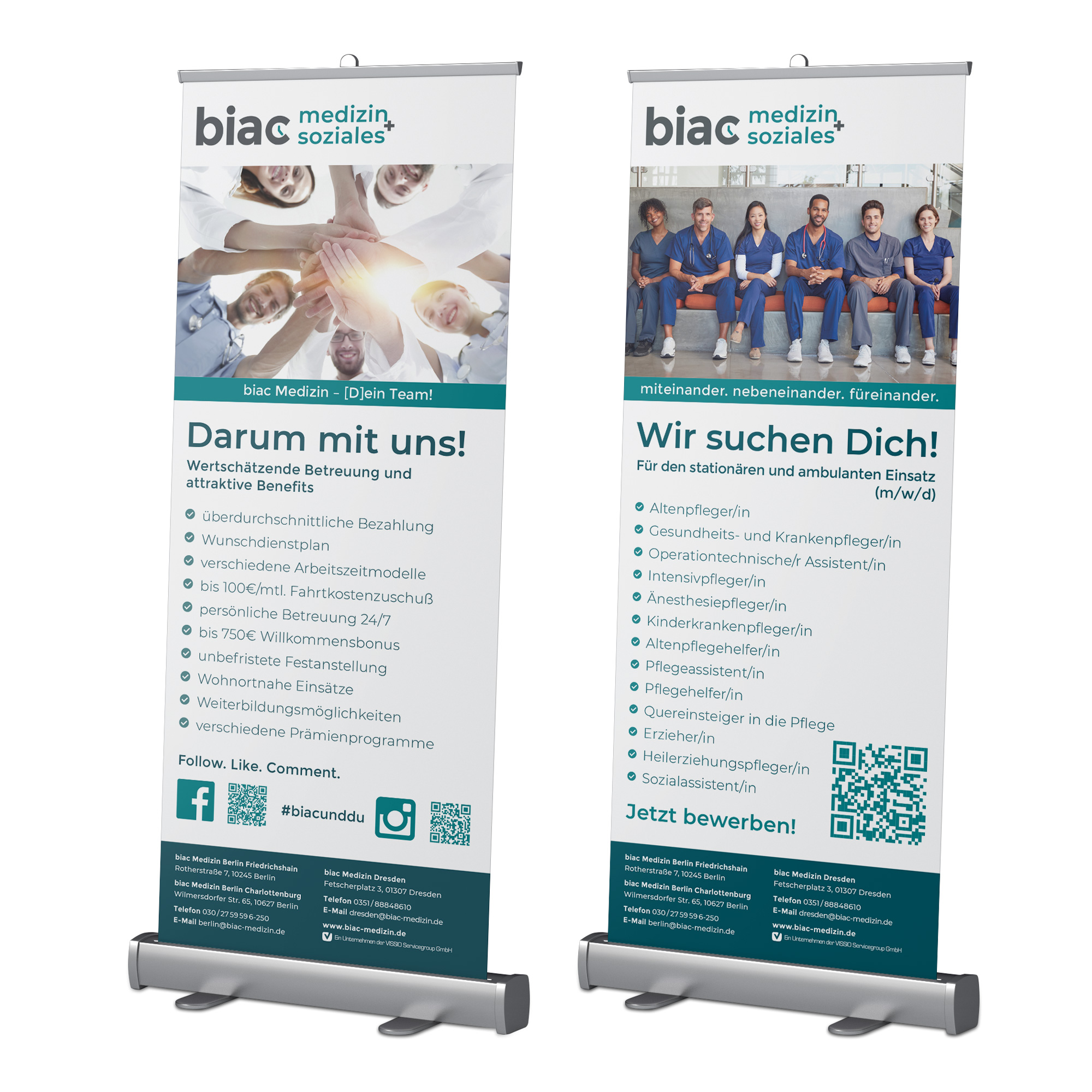 Roll-Up für Werbung vor Ort