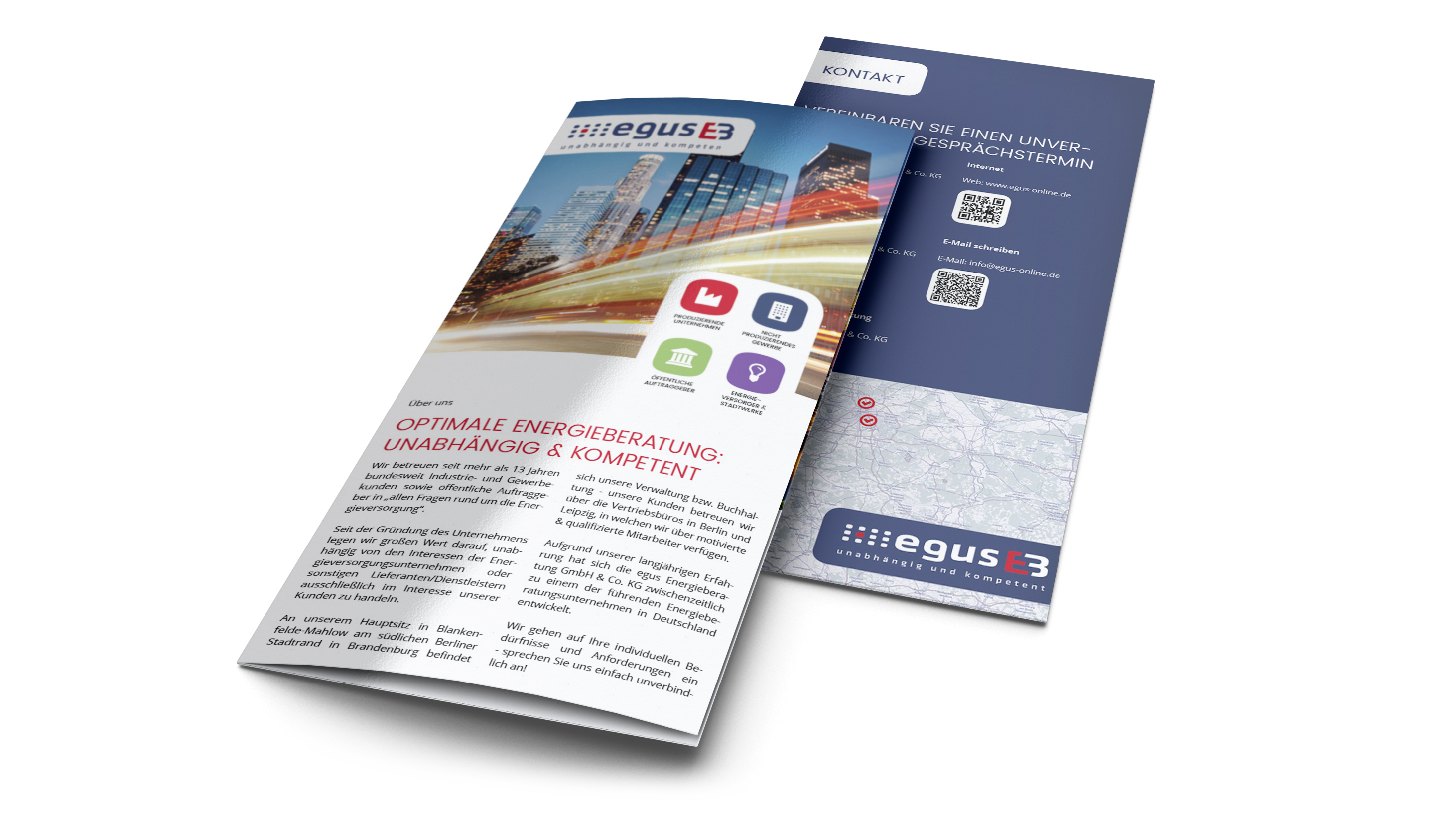 Flyer für egus GmbH