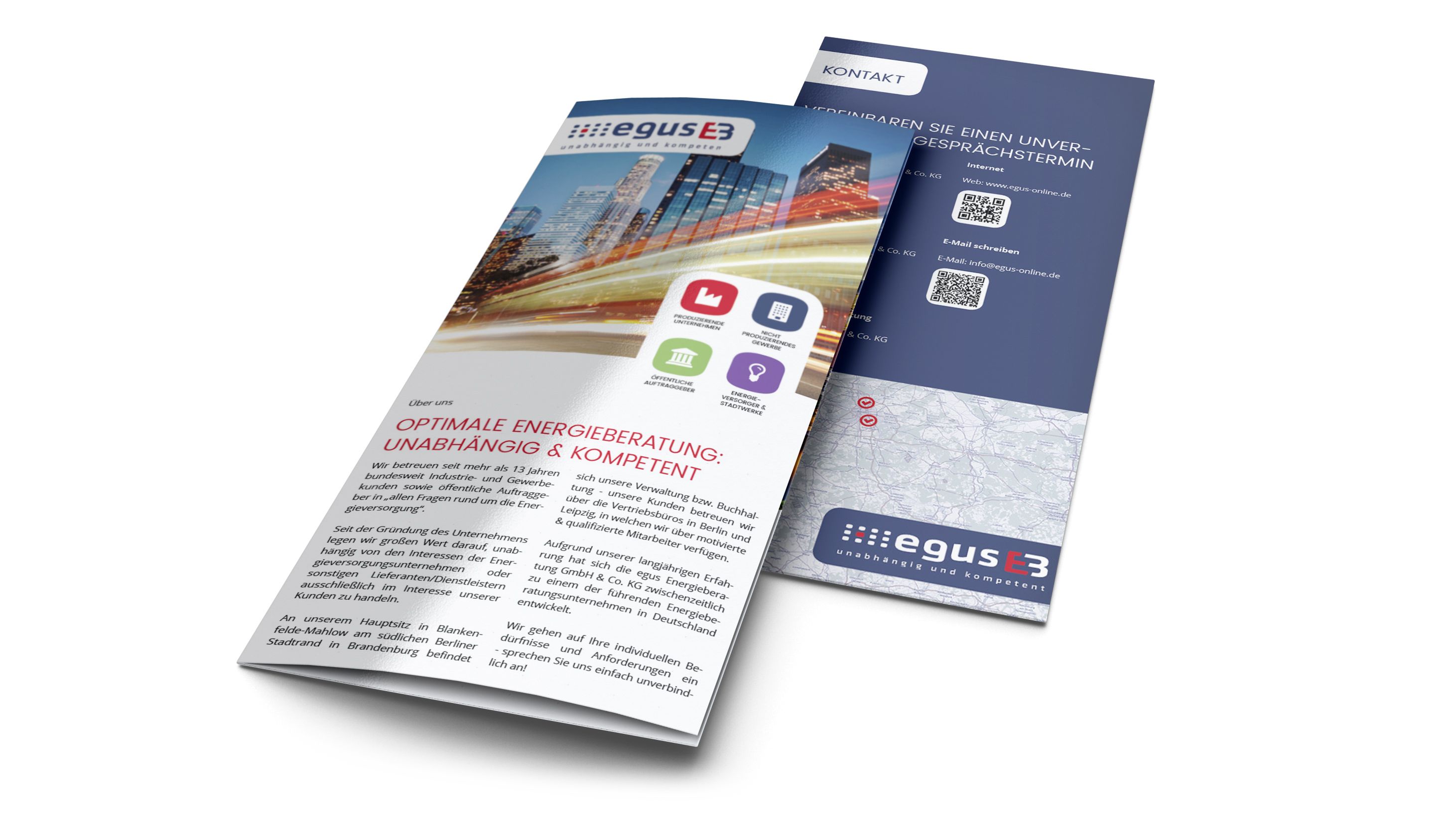 Flyer for egus GmbH